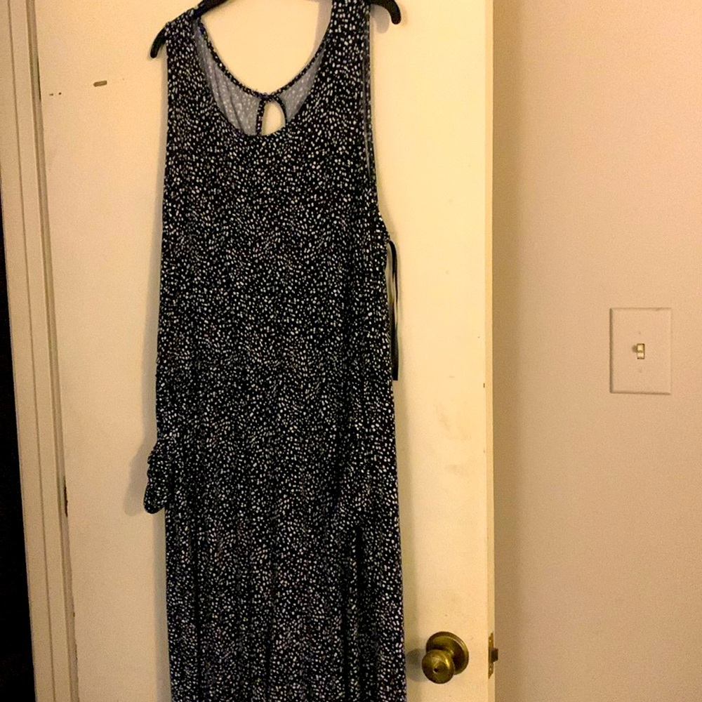 Black and white Torrid cropped jumpsuit